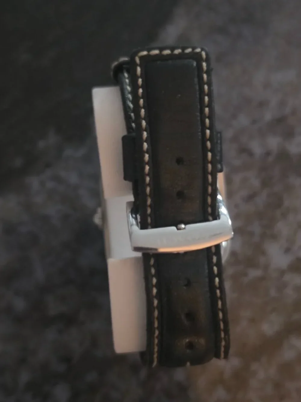 Coach Black Leather Silver Quartz Black Dial Men's Watch
